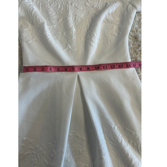 Just Taylor Women's Size 8 White Floral Fit & Flare Inverted Pleat Dress #0246 - Picture 13 of 14